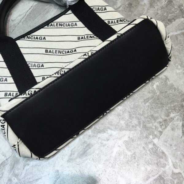 Balenciaga Navy Small Cabas Tote Bag In White, For Women, Women's Bags 18.5in/47cm
