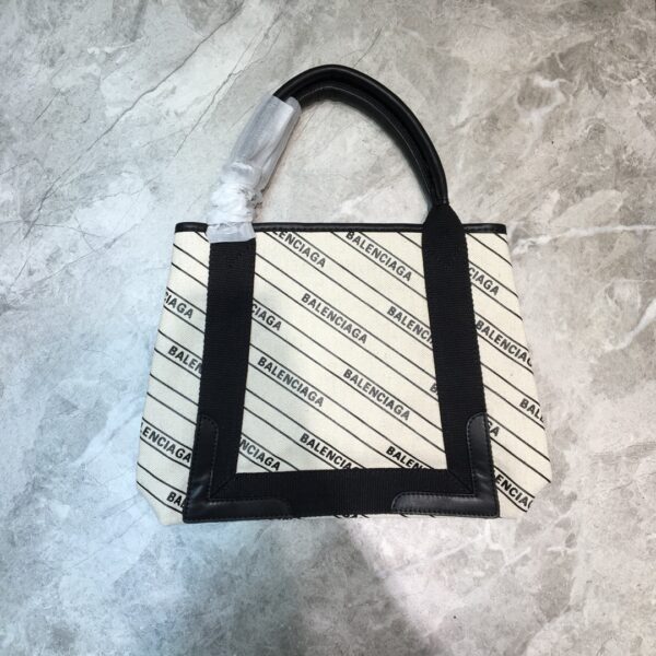 Balenciaga Navy Small Cabas Tote Bag In White, For Women, Women's Bags 18.5in/47cm