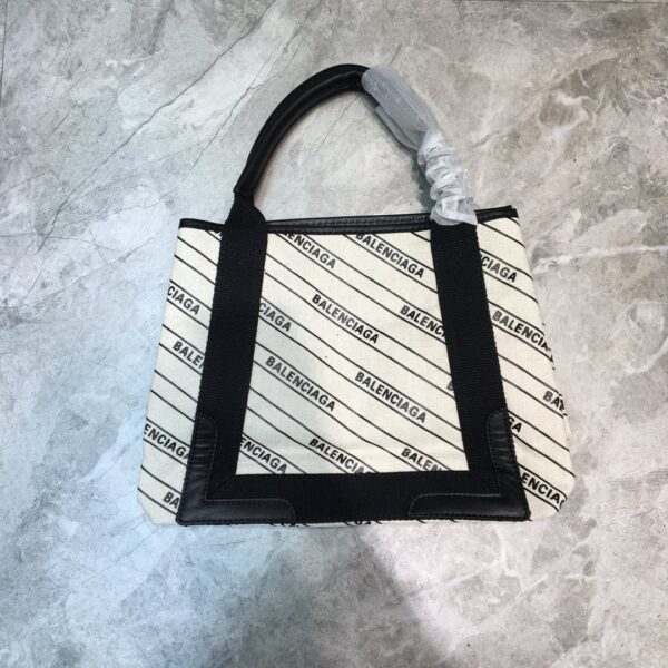 Balenciaga Navy Small Cabas Tote Bag In White, For Women, Women's Bags 18.5in/47cm