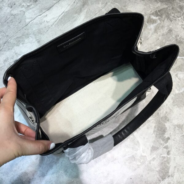 Balenciaga Navy Small Cabas Tote Bag In White, For Women, Women's Bags 18.5in/47cm