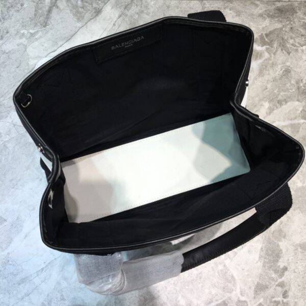 Balenciaga Navy XS Tote Bag In Black And White, For Women, Women's Bags 12.6in/32cm