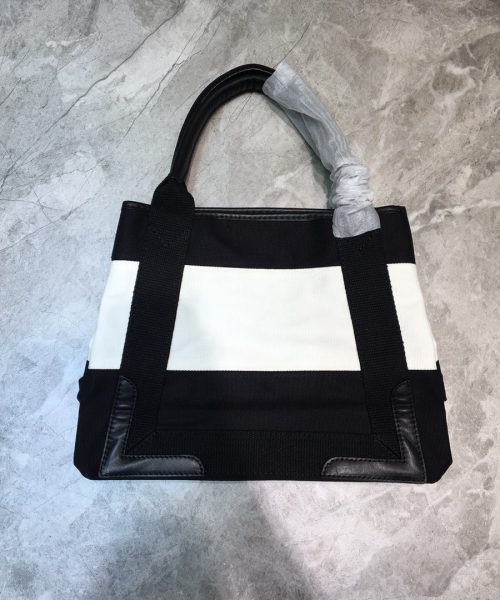 Balenciaga Navy XS Tote Bag In Black And White, For Women, Women's Bags 12.6in/32cm