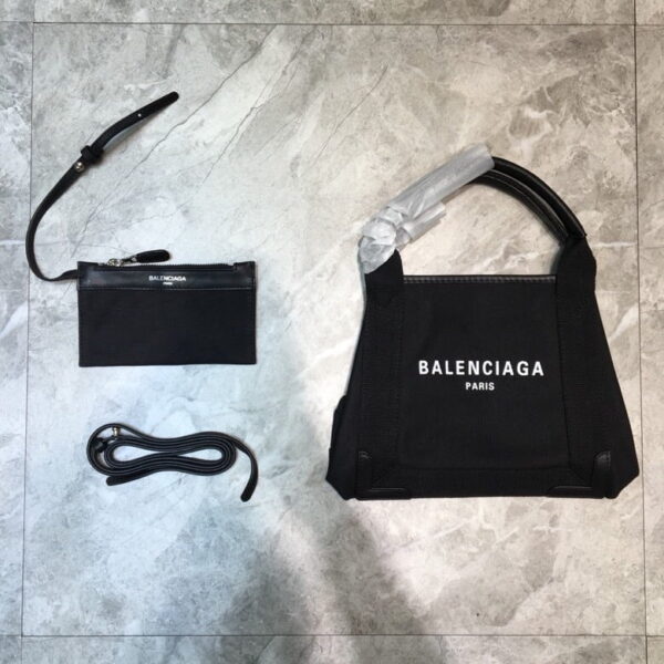 Balenciaga Navy XS Tote Bag In Black, For Women, Women's Bags 12.6in/32cm 3903462HH3N1000