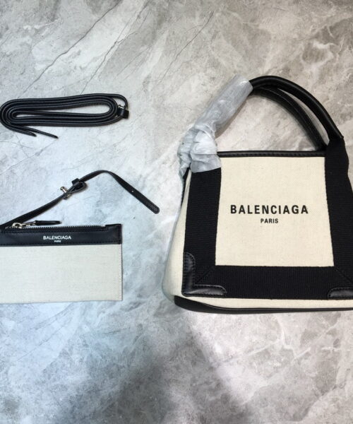 Balenciaga Navy XS Tote Bag In Black, For Women, Women's Bags 12.6in/32cm 3903462HH3N9260
