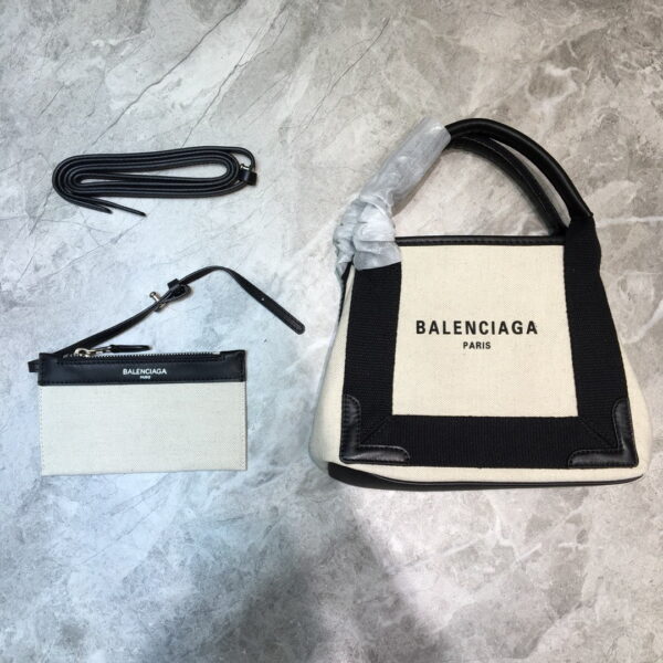Balenciaga Navy XS Tote Bag In Black, For Women, Women's Bags 12.6in/32cm 3903462HH3N9260