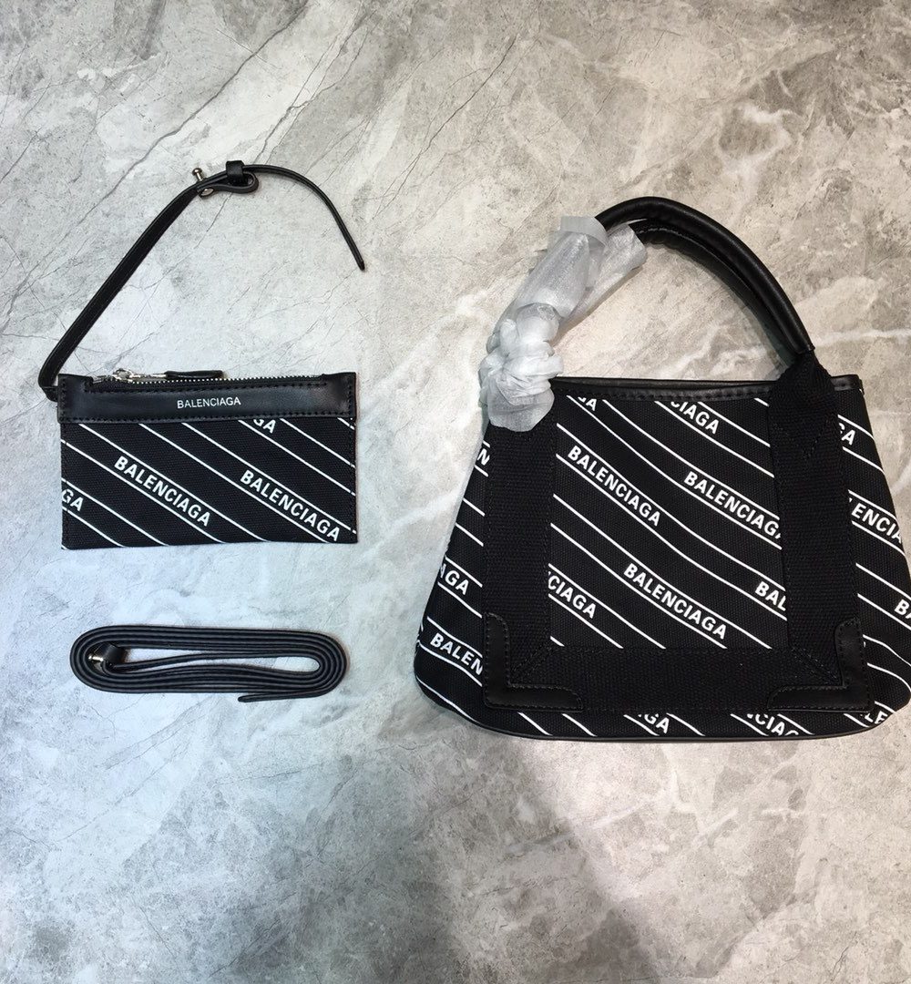 Balenciaga Navy XS Tote Bag In Black, For Women, Women's Bags 12.6in/32cm