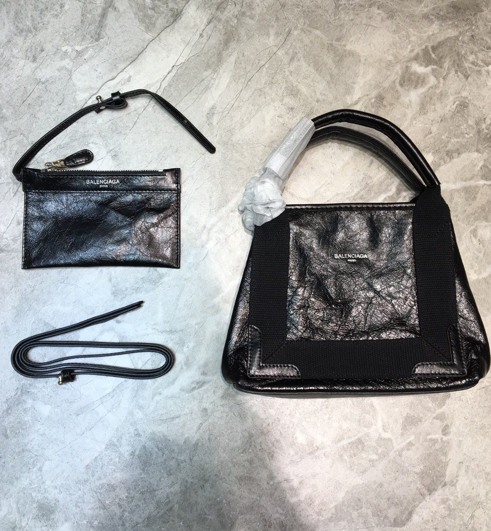 Balenciaga Navy XS Tote Bag In Black, For Women, Women's Bags 12.6in/32cm