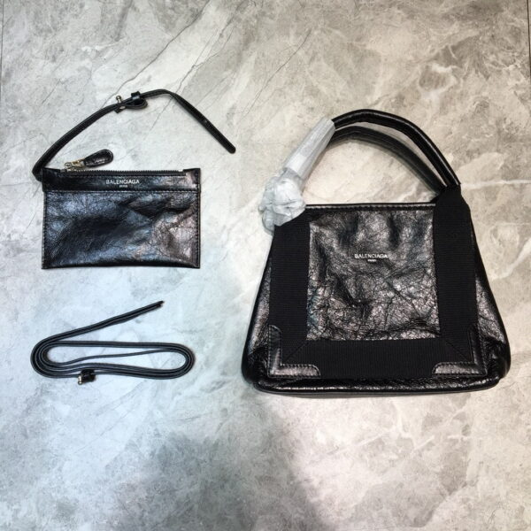 Balenciaga Navy XS Tote Bag In Black, For Women, Women's Bags 12.6in/32cm