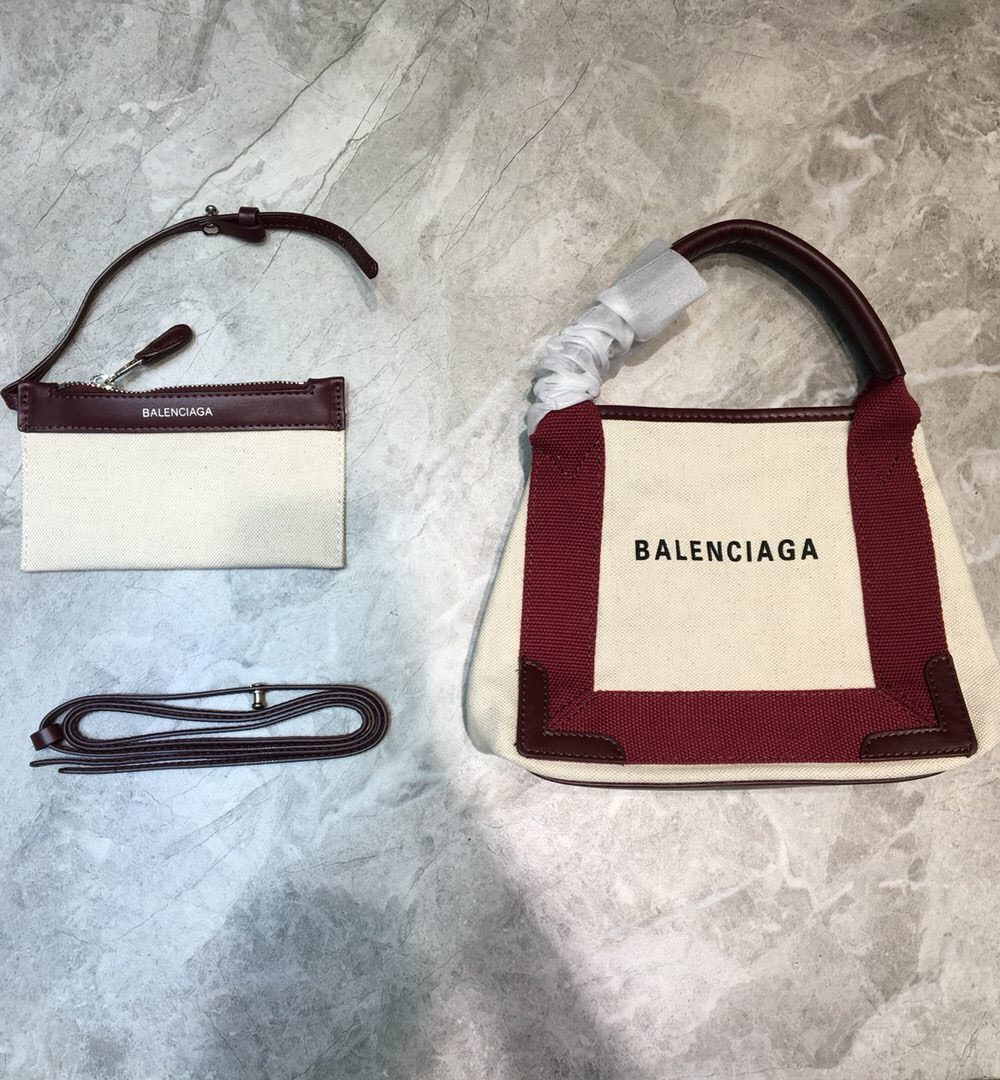 Balenciaga Navy XS Tote Bag In Dark Red, For Women, Women's Bags 12.6in/32cm
