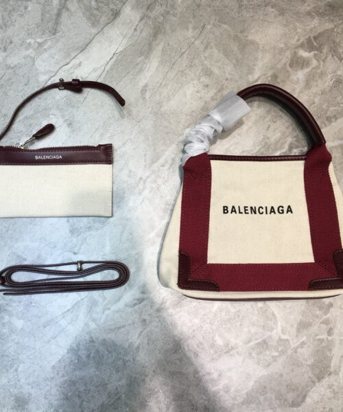 Balenciaga Navy XS Tote Bag In Dark Red, For Women, Women's Bags 12.6in/32cm
