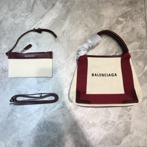 Balenciaga Navy XS Tote Bag In Dark Red, For Women, Women's Bags 12.6in/32cm