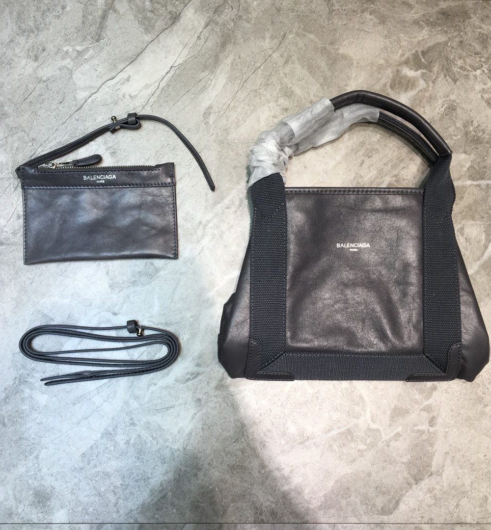 Balenciaga Navy XS Tote Bag In Gray, For Women, Women's Bags 12.6in/32cm