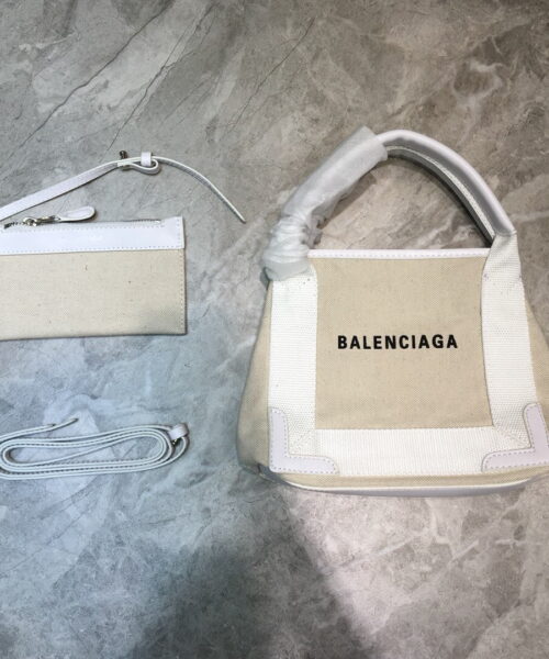 Balenciaga Navy XS Tote Bag In White, For Women, Women's Bags 12.6in/32cm