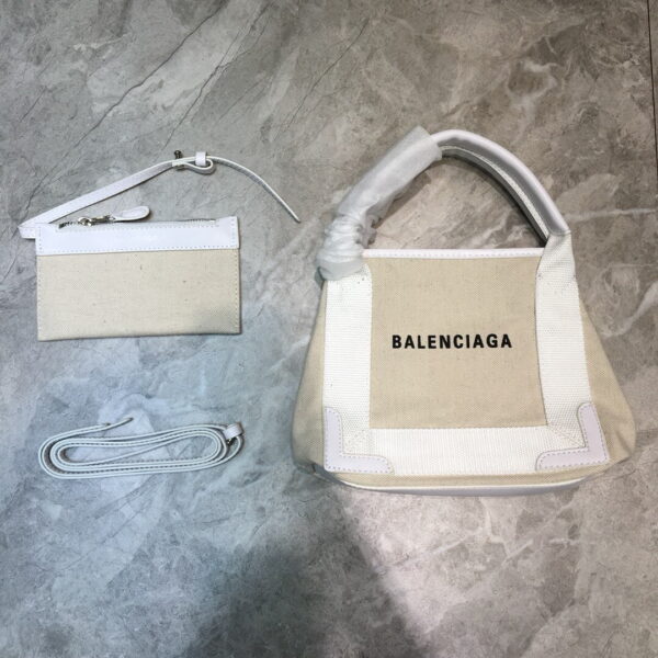 Balenciaga Navy XS Tote Bag In White, For Women, Women's Bags 12.6in/32cm