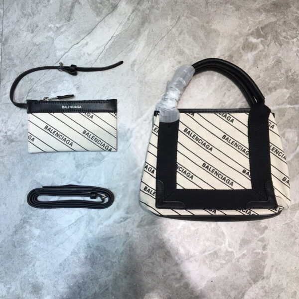 Balenciaga Navy XS Tote Bag In White, For Women, Women's Bags 12.6in/32cm