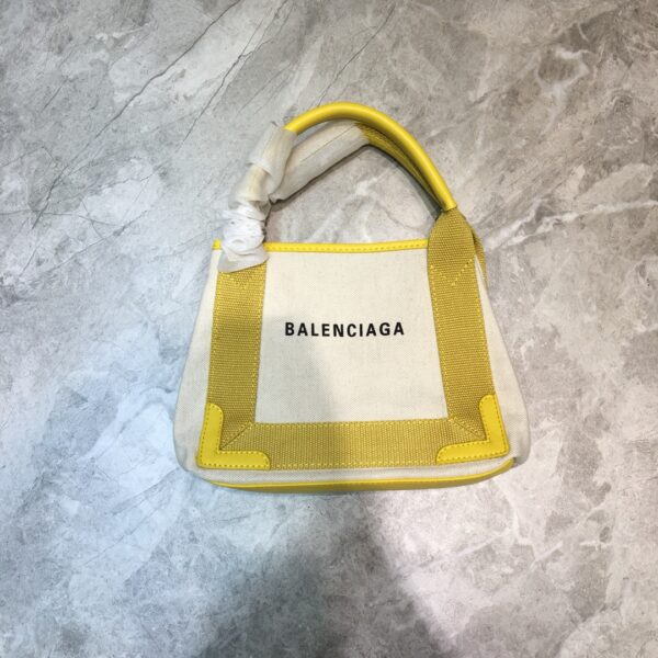 Balenciaga Navy XS Tote Bag In Yellow, For Women, Women's Bags 12.6in/32cm
