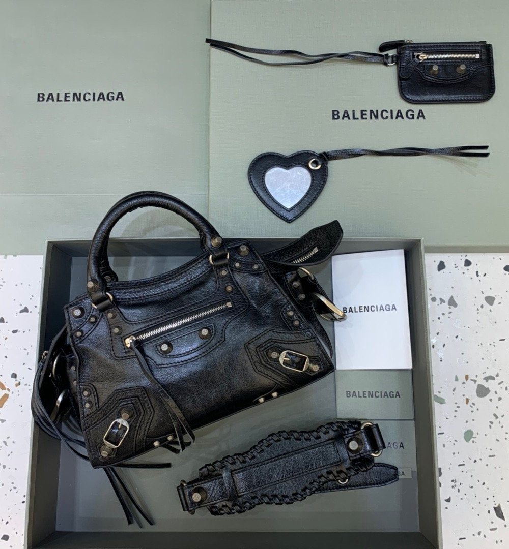Balenciaga Neo Cagole XS Handbag In Black, For Women, Women's Bags 10.2in/26cm 700940210B01000