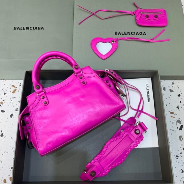 Balenciaga Neo Cagole XS Handbag In Dark Pink, For Women, Women's Bags 10.2in/26cm