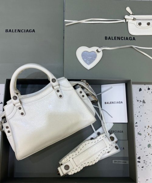Balenciaga Neo Cagole XS Handbag In White , For Women, Women's Bags 10.2in/26cm 700940210B09104
