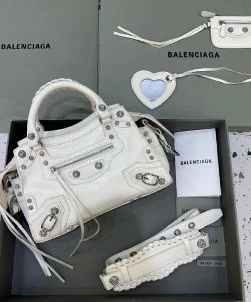 Balenciaga Neo Cagole XS Handbag In White, For Women, Women's Bags 15.3in/39cm 700451210B09104