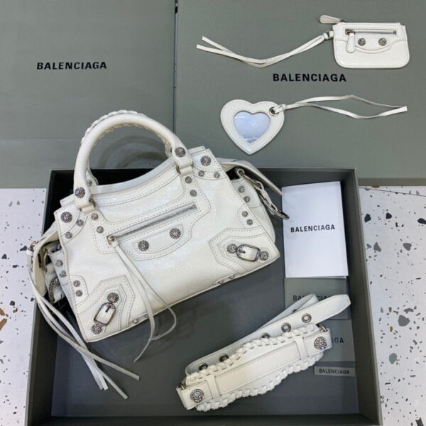 Balenciaga Neo Cagole XS Handbag In White, For Women, Women's Bags 15.3in/39cm 700451210B09104