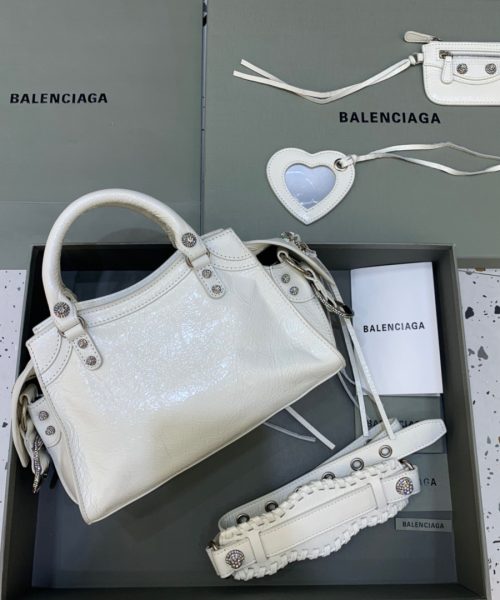 Balenciaga Neo Cagole XS Handbag In White, For Women, Women's Bags 15.3in/39cm 700451210B09104