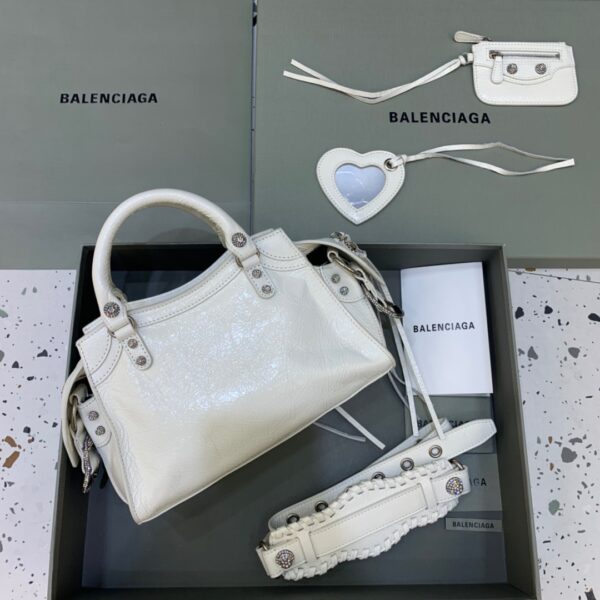 Balenciaga Neo Cagole XS Handbag In White, For Women, Women's Bags 15.3in/39cm 700451210B09104