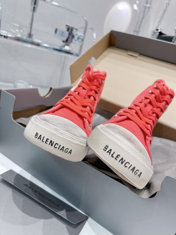 Balenciaga Paris High Top Trainers Red For Women