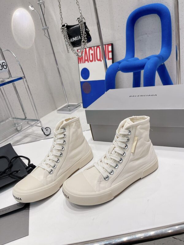 Balenciaga Paris High Top Trainers White For Women