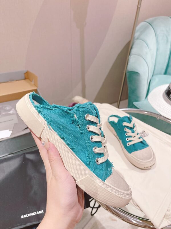 Balenciaga Paris Trainers Mule Blue For Women
