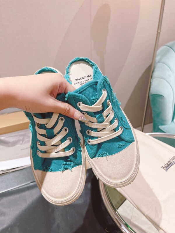 Balenciaga Paris Trainers Mule Blue For Women