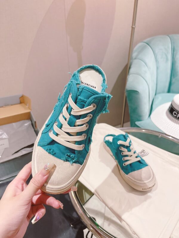 Balenciaga Paris Trainers Mule Blue For Women