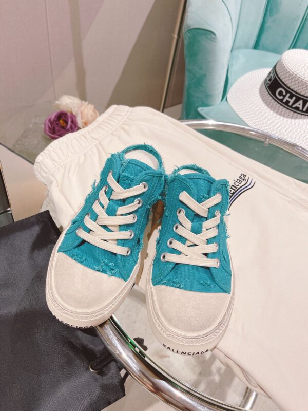 Balenciaga Paris Trainers Mule Blue For Women