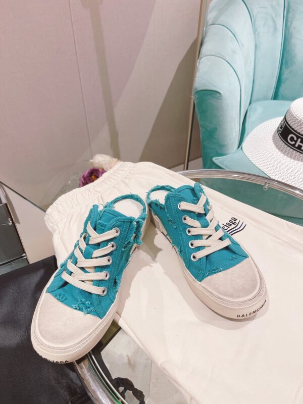Balenciaga Paris Trainers Mule Blue For Women