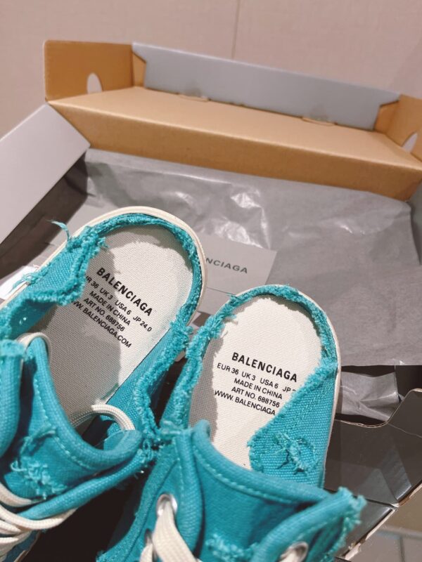 Balenciaga Paris Trainers Mule Blue For Women