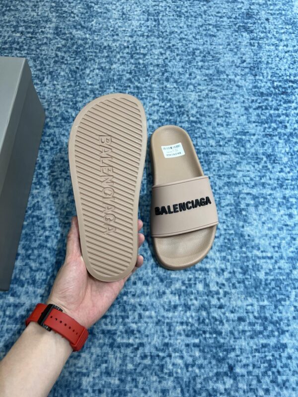 Balenciaga Pool Slide Sandal Beige For Women