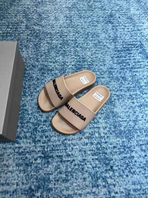 Balenciaga Pool Slide Sandal Beige For Women