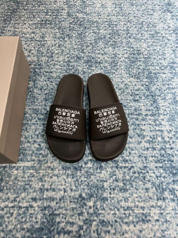 Balenciaga Pool Slide Sandal Black For Women