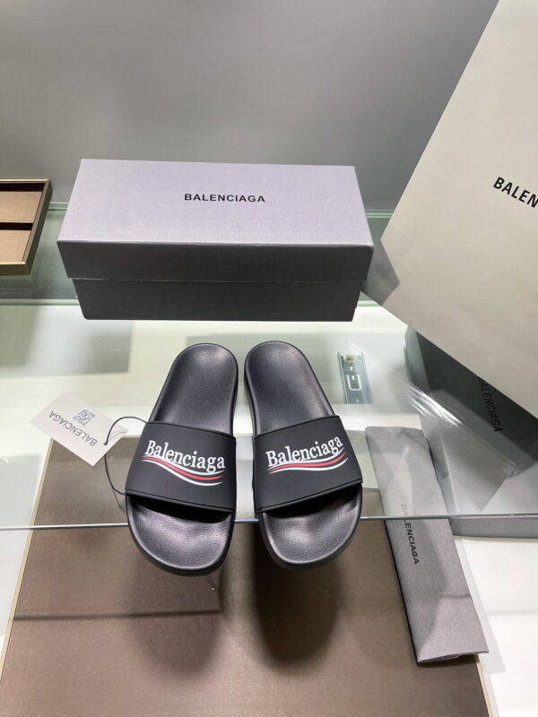 Balenciaga Pool Slide Sandal Black For Women