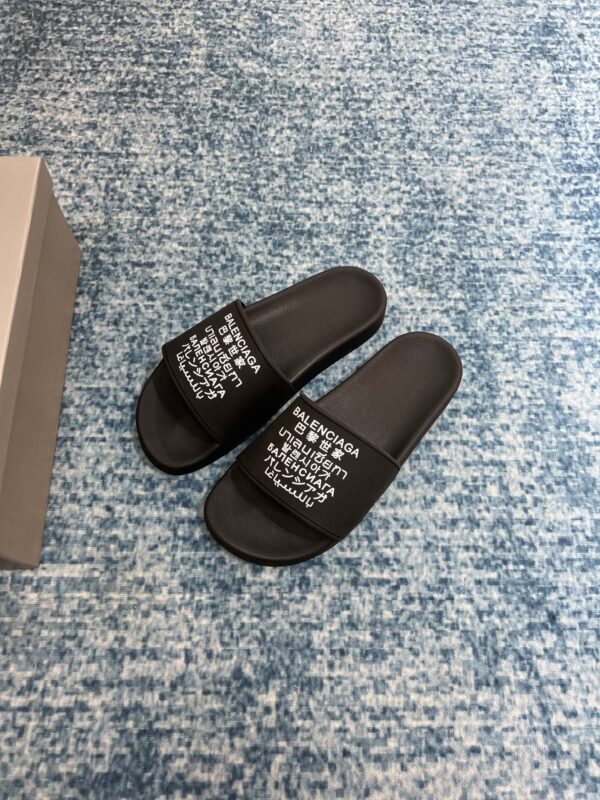 Balenciaga Pool Slide Sandal Black For Women