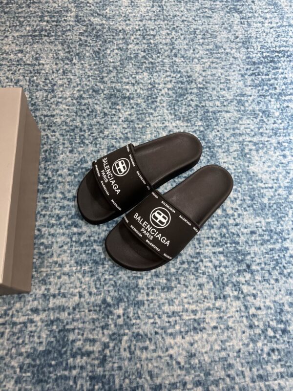 Balenciaga Pool Slide Sandal Black For Women