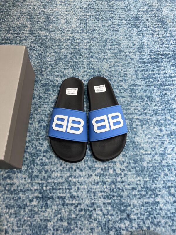 Balenciaga Pool Slide Sandal Blue For Women