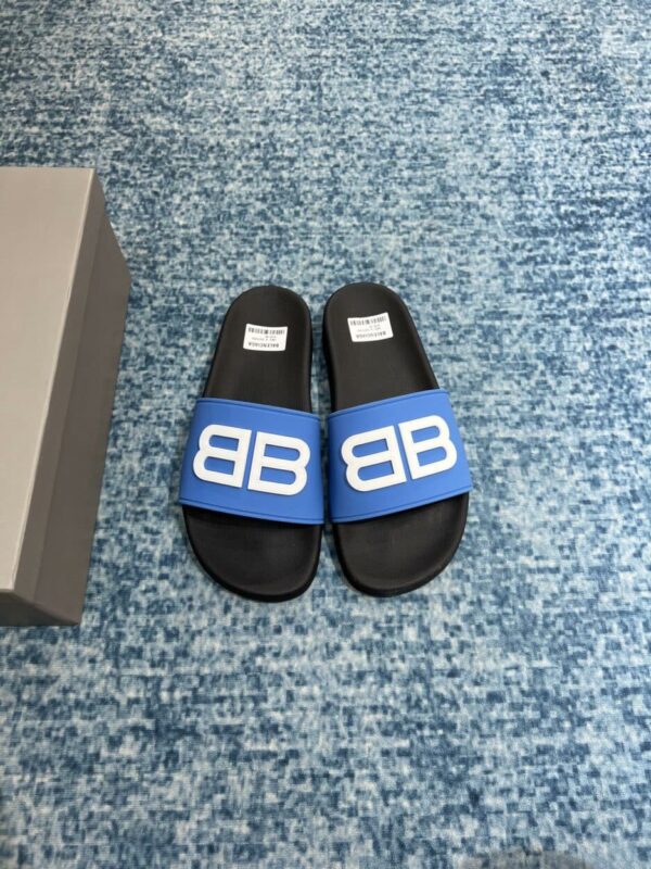 Balenciaga Pool Slide Sandal Blue For Women