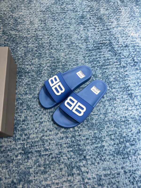 Balenciaga Pool Slide Sandal Blue For Women