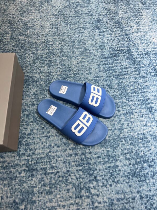 Balenciaga Pool Slide Sandal Blue For Women