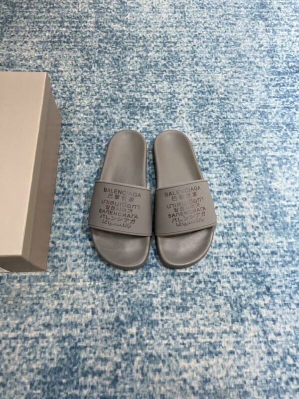 Balenciaga Pool Slide Sandal Grey For Women