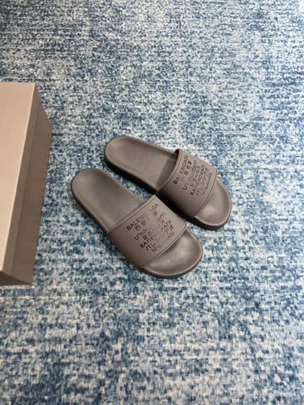 Balenciaga Pool Slide Sandal Grey For Women
