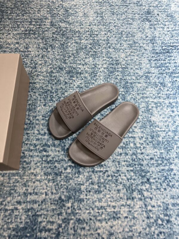 Balenciaga Pool Slide Sandal Grey For Women