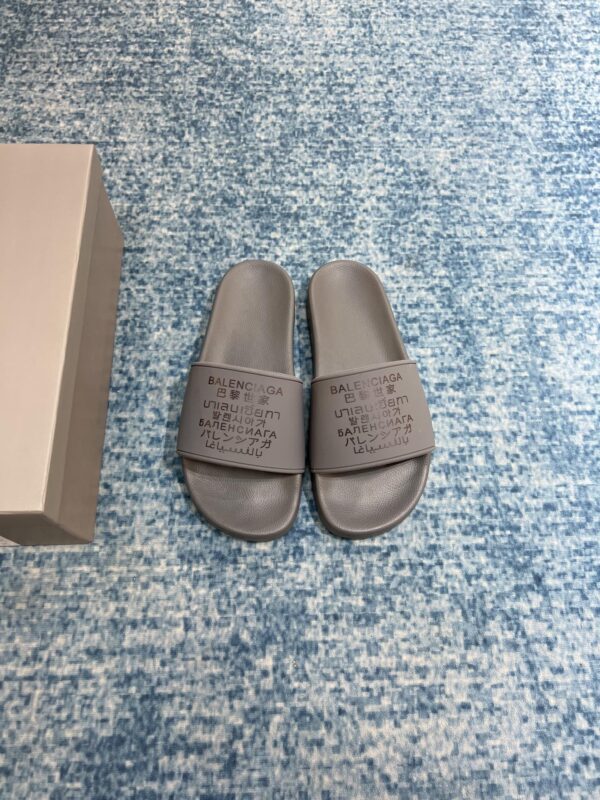 Balenciaga Pool Slide Sandal Grey For Women