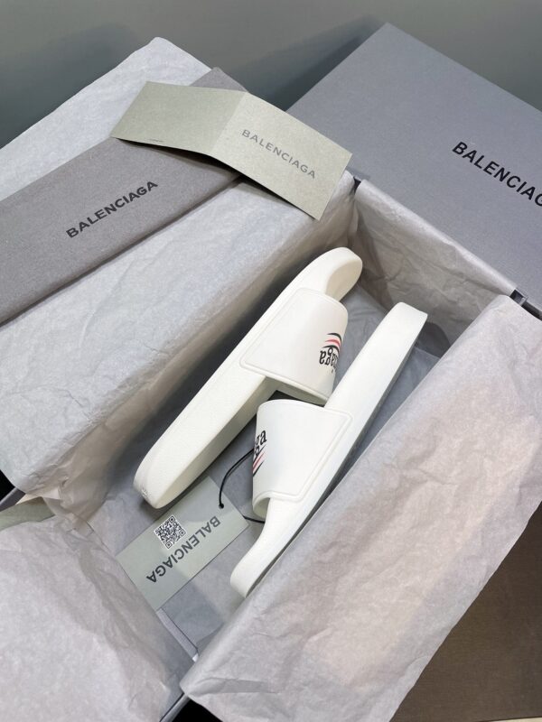 Balenciaga Pool Slide Sandal White For Women